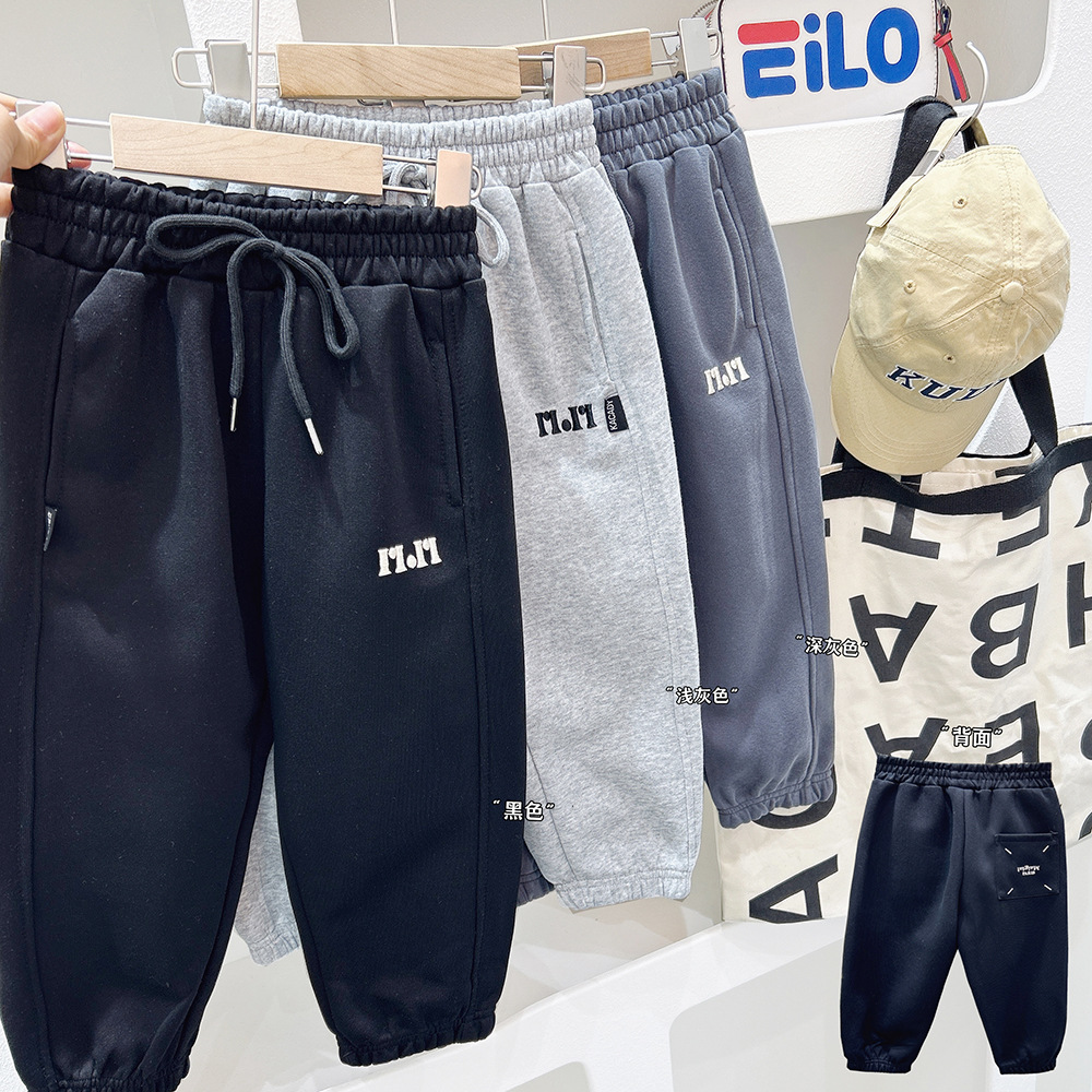 儿童宽松柔软休闲卫裤2024春秋新品韩版中大男孩子学生运动老爹裤